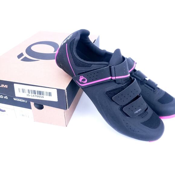 Pearl Izumi Women's SELECT Road v5 Studio Cycling Shoe Black Pink 9.5, 41 EU - Picture 1 of 7